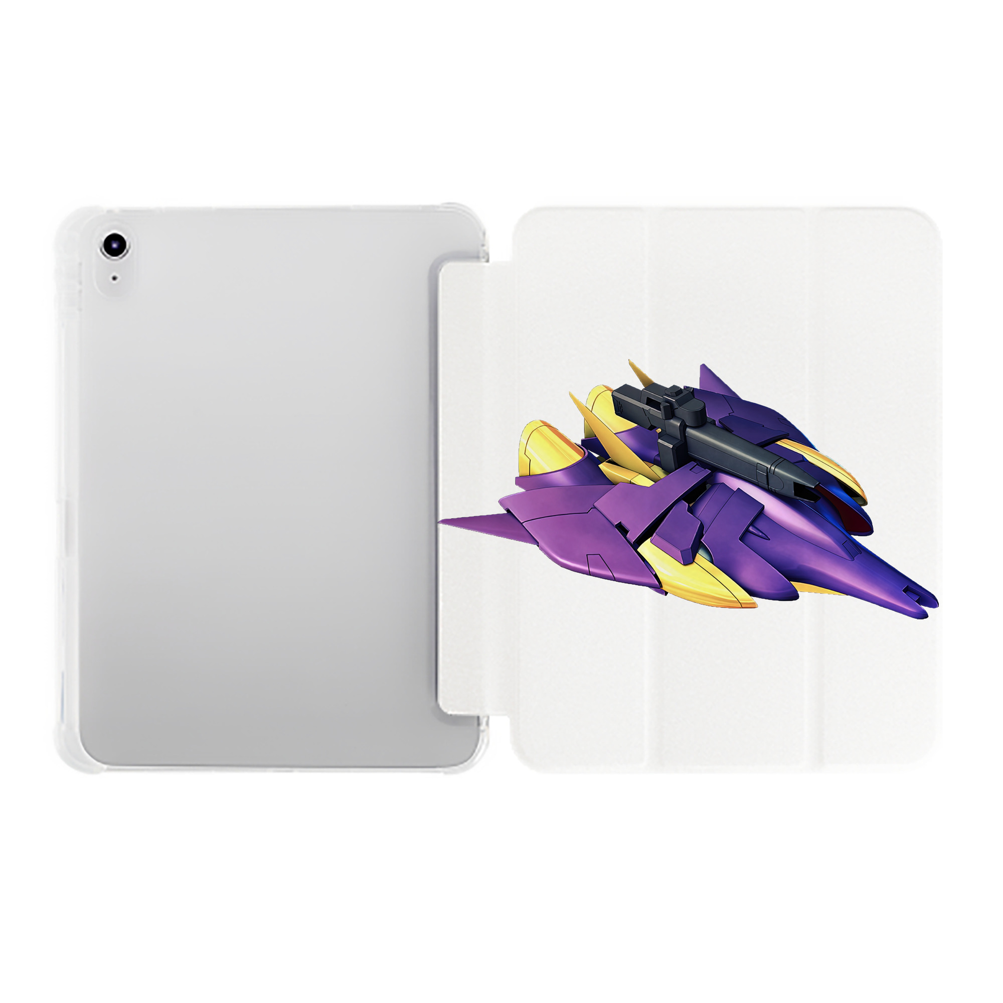 （画像用） 機動戦士ガンダム Mobile Suit Gundam IPad ケース ペン収納付き 三つ折りスタンド PUレザー×シリコン 対応機種9.5/10.5/10.9インチ